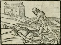 An illustration from Viaggio da Venetia al Santo Sepolcro, et al monte Sinai; col dissegno delle città, castelli, ville, chiese, monasterij, isole, porti, & fiumi, che sin là si ritrouano; et vna breue regola di quanto si dee osseruar nel detto viaggio, e quel che si paga da luoco à luoco, sì di dacij, come d'altre cose (1606)