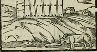 An illustration from Viaggio da Venetia al Santo Sepolcro, et al monte Sinai; col dissegno delle città, castelli, ville, chiese, monasterij, isole, porti, & fiumi, che sin là si ritrouano; et vna breue regola di quanto si dee osseruar nel detto viaggio, e quel che si paga da luoco à luoco, sì di dacij, come d'altre cose (1606)