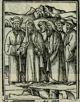 An illustration from Viaggio da Venetia al Santo Sepolcro, et al monte Sinai; col dissegno delle città, castelli, ville, chiese, monasterij, isole, porti, & fiumi, che sin là si ritrouano; et vna breue regola di quanto si dee osseruar nel detto viaggio, e quel che si paga da luoco à luoco, sì di dacij, come d'altre cose (1606)