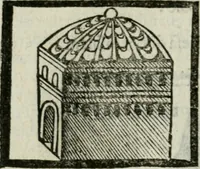 An illustration from Viaggio da Venetia al Santo Sepolcro, et al monte Sinai; col dissegno delle città, castelli, ville, chiese, monasterij, isole, porti, & fiumi, che sin là si ritrouano; et vna breue regola di quanto si dee osseruar nel detto viaggio, e quel che si paga da luoco à luoco, sì di dacij, come d'altre cose (1606)