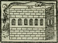An illustration from Viaggio da Venetia al Santo Sepolcro, et al monte Sinai; col dissegno delle città, castelli, ville, chiese, monasterij, isole, porti, & fiumi, che sin là si ritrouano; et vna breue regola di quanto si dee osseruar nel detto viaggio, e quel che si paga da luoco à luoco, sì di dacij, come d'altre cose (1606)