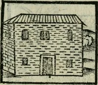 An illustration from Viaggio da Venetia al Santo Sepolcro, et al monte Sinai; col dissegno delle città, castelli, ville, chiese, monasterij, isole, porti, & fiumi, che sin là si ritrouano; et vna breue regola di quanto si dee osseruar nel detto viaggio, e quel che si paga da luoco à luoco, sì di dacij, come d'altre cose (1606)