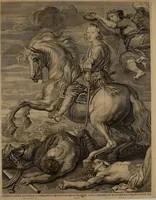 An illustration from Viaje del infante cardenal don Fernando de Avstria, desde 12. de abril 1632. que saliò de Madrid con Su Magestad D. Felipe IV. su hermano para la çiudad de Barçelona, hasta 4. de noviembre de 1634. que entrò en la de Bruselas (1635)