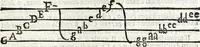 An illustration from Via retta della voce corale (1671)