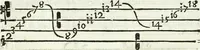 An illustration from Via retta della voce corale (1671)