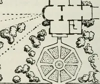 An illustration from Victorian gardens: The art of beautifying suburban home grounds (1870)