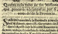 Picture 2 of 3 from Vida admirable, y muerte dichosa del religioso P. Geronimo de Figueroa. : Professo de la Compañia de Jesus en la Provincia de Nueva-España. Missionero de quarenta años entre los indios Taraumares, y Tepehuanes de la Sierra Madre: y despues rector del Colegio Maximo, y preposito de la casa professa de Mexico (1689), leaf 38