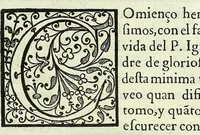 Picture 2 of 22 from Vida del .P. Ignacio de Loyola, fundador de la religion de la Compañia de Iesus: y de los padres maestro Diego Laynez, y Francisco de Borja ... En las quales se contiene su fundacion, progresso, y aumento, hasta el año de 1572. Escritas por el padre Pedro de Ribadeneyra (1593), leaf 17