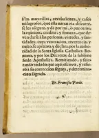 An illustration from Vida, y virtudes heroycas de la madre Maria de Jesus, religiosa professa en el Convento de la Limpia Concepcion de la Virgen Maria N. Señora de la Ciudad de los Angeles. (1676)