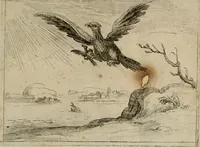 An illustration from Vie de la Mere de Dieu representée par emblesmes = Vita Beatae Mariae Vir. Matris Dei emblematib[us] delineata (1628)