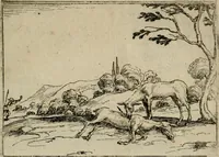 An illustration from Vie de la Mere de Dieu representée par emblesmes = Vita Beatae Mariae Vir. Matris Dei emblematib[us] delineata (1628)