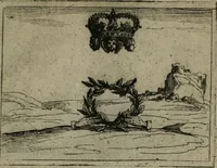 An illustration from Vie de la Mere de Dieu representée par emblesmes = Vita Beatae Mariae Vir. Matris Dei emblematib[us] delineata (1628)