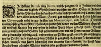 An illustration from Vierder Theil der Orie[n]talischen Indien, in welchen erstlich gehandelt wirt, von allerley Thiern, Früchten, Obs, vnd Bäumen, item von allerhand Würtz, Specereyen vnd Materialen, auch von Perlen vnd allerley Edelgesteinen, so in gemelten Indien gefunden werden, wo vnd wie sie wachsen, daselbst geschätzet, gekaufft, vnd genant werden: beschrieben durch Johan[n] Hugen von Lintschotten, vnd andere. : Auch mit schönen Annotationibus gezieret vnd erkläret durch Bernardum Paludanum Med. D. in Enckheusen. Zum andern, die letzte Reise der Holländer in die Ost-Indien, welche aussgefahren im Frühling dess 1598. Jahrs, vnd mit 4. Schiffen widerumb glücklich anheim gelanget, im Monat Julio dess 1599. Jahrs, (1617)