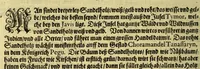 An illustration from Vierder Theil der Orie[n]talischen Indien, in welchen erstlich gehandelt wirt, von allerley Thiern, Früchten, Obs, vnd Bäumen, item von allerhand Würtz, Specereyen vnd Materialen, auch von Perlen vnd allerley Edelgesteinen, so in gemelten Indien gefunden werden, wo vnd wie sie wachsen, daselbst geschätzet, gekaufft, vnd genant werden: beschrieben durch Johan[n] Hugen von Lintschotten, vnd andere. : Auch mit schönen Annotationibus gezieret vnd erkläret durch Bernardum Paludanum Med. D. in Enckheusen. Zum andern, die letzte Reise der Holländer in die Ost-Indien, welche aussgefahren im Frühling dess 1598. Jahrs, vnd mit 4. Schiffen widerumb glücklich anheim gelanget, im Monat Julio dess 1599. Jahrs, (1617)