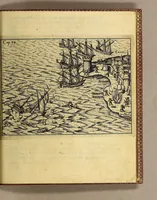 An illustration from Vierte Schiffart. Warhafftige Historien. Einer wunderbaren Schiffart, welche Ulrich Schmidel von Straubing, von Anno 1534. biss Anno 1554, in Americam oder Neuwewelt, bey Brasilia vnd Rio della Plata gethan. : Was er in diesen neuntzehen Jahren aussgestanden, vn[d] was für seltzame wunderbare Länder vnd Leut er gesehen: durch ermelten Schmidel selbst beschrieben, an jetzt aber an Tag geben mit Verbesserung vnd Corrigierung der Stätt, Länder vnd Flüss Namen, dessgleichen mit einer nothwendigen Landtaffel, Figuren, vnd anderer mehr Erklerung, gezieret, (1602)