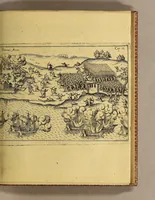 An illustration from Vierte Schiffart. Warhafftige Historien einer wunderbaren Schiffart, welche Ulrich Schmidel von Straubing, von Anno 1534. biss Anno 1554 in Americam oder Newenwelt, bey Brasilia und Rio della Plata gethan. : Was er in diesen neuntzehen Jahren aussgestanden, vnd was für seltzame wunderbare Länder vnd Leut er gesehen: durch ermelten Schmidel selbs beschrieben, an jetzt aber an Tag geben mit Verbesserung vnd Corrigierung der Stätt, Länder vnd Flüss namen, dessgleichen mit einer nothwendigen Landtaffel, Figuren, vnd anderer mehr Erklerung, gezieret, (1599)