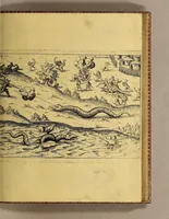 An illustration from Vierte Schiffart. Warhafftige Historien einer wunderbaren Schiffart, welche Ulrich Schmidel von Straubing, von Anno 1534. biss Anno 1554 in Americam oder Newenwelt, bey Brasilia und Rio della Plata gethan. : Was er in diesen neuntzehen Jahren aussgestanden, vnd was für seltzame wunderbare Länder vnd Leut er gesehen: durch ermelten Schmidel selbs beschrieben, an jetzt aber an Tag geben mit Verbesserung vnd Corrigierung der Stätt, Länder vnd Flüss namen, dessgleichen mit einer nothwendigen Landtaffel, Figuren, vnd anderer mehr Erklerung, gezieret, (1599)