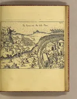 An illustration from Vierte Schiffart. Warhafftige Historien einer wunderbaren Schiffart, welche Ulrich Schmidel von Straubing, von Anno 1534. biss Anno 1554 in Americam oder Newenwelt, bey Brasilia und Rio della Plata gethan. : Was er in diesen neuntzehen Jahren aussgestanden, vnd was für seltzame wunderbare Länder vnd Leut er gesehen: durch ermelten Schmidel selbs beschrieben, an jetzt aber an Tag geben mit Verbesserung vnd Corrigierung der Stätt, Länder vnd Flüss namen, dessgleichen mit einer nothwendigen Landtaffel, Figuren, vnd anderer mehr Erklerung, gezieret, (1599)