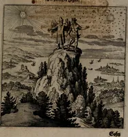 An illustration from Vier tractätlein Fr. Basilii Valentini benedicter ordens von dem grossen stäin der vralten weysen maister, vnd artzneyen menschlicher gesundheyt : deren er in seinen andern schrifften gedencket, aber vor diesem niemahlen an tag kommen seind, alss nemblich seine : 1. Handgriffe vber die bereitung des grossen steins : 2. Handgriffe wie er seine artzneyen gemacht hat : 3. Schlussreden vom sulphure, victriolo, vnnd magnete : 4. Supplementum oder zugabe (1625)