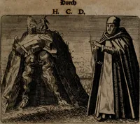 An illustration from Vier tractätlein Fr. Basilii Valentini benedicter ordens von dem grossen stäin der vralten weysen maister, vnd artzneyen menschlicher gesundheyt : deren er in seinen andern schrifften gedencket, aber vor diesem niemahlen an tag kommen seind, alss nemblich seine : 1. Handgriffe vber die bereitung des grossen steins : 2. Handgriffe wie er seine artzneyen gemacht hat : 3. Schlussreden vom sulphure, victriolo, vnnd magnete : 4. Supplementum oder zugabe (1625)