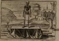 An illustration from Vier tractätlein Fr. Basilii Valentini benedicter ordens von dem grossen stäin der vralten weysen maister, vnd artzneyen menschlicher gesundheyt : deren er in seinen andern schrifften gedencket, aber vor diesem niemahlen an tag kommen seind, alss nemblich seine : 1. Handgriffe vber die bereitung des grossen steins : 2. Handgriffe wie er seine artzneyen gemacht hat : 3. Schlussreden vom sulphure, victriolo, vnnd magnete : 4. Supplementum oder zugabe (1625)