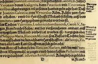 An illustration from Vier vnterschiedliche Relationes Historicae : I. Welche massen die zu gegenwertiger Zeit Regirende Kaiser: auch zu Hungarn vnd Boheim konigliche Majestät fürsich vnd deroselben nechste Bluts verwante zwey vnd dreyssig römische Kaiser titulo Parentum zu Voreltern erlangt habe. II. Durch was mittel das hochlobliche Hauss der Ertzhertzogen zu Österreich zu so viel Land vnd Leuten gelangt. III. Was seithero Caroli Magni Zeiten zu und von dem Reich kommen vnd biss auf dato dabey verbleiber. IV. Welcher gestalt die zugegenwertiger Zeit lebende europaeische Ehristliche König, Chur vnd Fürsten dess Reichs vorgedachten Hochl. Hauss der Ertzhertzogen zu Österreich verwandt sein: vnd welcher massen ihrer samtlichen Genealogia Materno Genere auf Rudolphum I. Kom Kaiser. vnd andere österreichische Herrn gebracht werden könne. (1636)