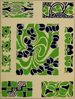 An illustration from Viñetas decorativas según el gusto del día. 30 láminas iluminadas a mano por Enrique Gillet. Prefacio de G. Umbdenstock (1922)