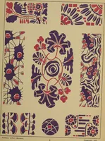 An illustration from Viñetas decorativas según el gusto del día. 30 láminas iluminadas a mano por Enrique Gillet. Prefacio de G. Umbdenstock (1922)