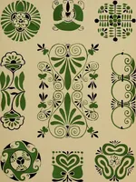An illustration from Viñetas decorativas según el gusto del día. 30 láminas iluminadas a mano por Enrique Gillet. Prefacio de G. Umbdenstock (1922)