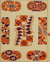 An illustration from Viñetas decorativas según el gusto del día. 30 láminas iluminadas a mano por Enrique Gillet. Prefacio de G. Umbdenstock (1922)