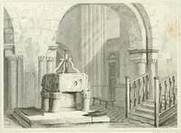 An illustration from Views of the most interesting collegiate and parochial churches in Great Britain; including screens, fonts, monuments .. (1824)