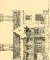 An illustration from Village architecture, being a series of picturesque designs for the inn, the schoolhouse, almshouses, markethouse, shambles, workhouse, parsonage, townhall, and church: forming a sequel to a work on rural architectue (1837)