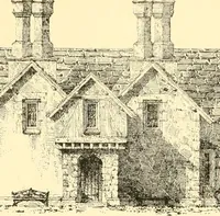 An illustration from Village architecture, being a series of picturesque designs for the inn, the schoolhouse, almshouses, markethouse, shambles, workhouse, parsonage, townhall, and church: forming a sequel to a work on rural architectue (1837)