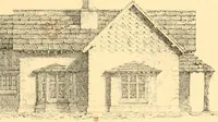 An illustration from Village architecture, being a series of picturesque designs for the inn, the schoolhouse, almshouses, markethouse, shambles, workhouse, parsonage, townhall, and church: forming a sequel to a work on rural architectue (1837)