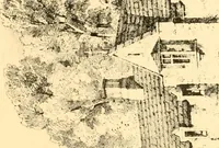 An illustration from Village architecture, being a series of picturesque designs for the inn, the schoolhouse, almshouses, markethouse, shambles, workhouse, parsonage, townhall, and church: forming a sequel to a work on rural architectue (1837)