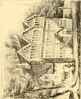 An illustration from Village architecture, being a series of picturesque designs for the inn, the schoolhouse, almshouses, markethouse, shambles, workhouse, parsonage, townhall, and church: forming a sequel to a work on rural architectue (1837)