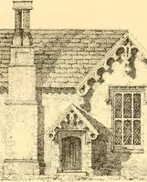 An illustration from Village architecture, being a series of picturesque designs for the inn, the schoolhouse, almshouses, markethouse, shambles, workhouse, parsonage, townhall, and church: forming a sequel to a work on rural architectue (1837)