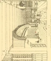 An illustration from Village architecture, being a series of picturesque designs for the inn, the schoolhouse, almshouses, markethouse, shambles, workhouse, parsonage, townhall, and church: forming a sequel to a work on rural architectue (1837)