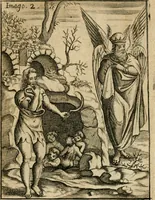 An illustration from Vincentii Chartarii Rhegiensis Imagines deorum, qui ab antiquis colebantur : unâ cum earum declaratione & historia in qua simulacra, ritus, caeremoniae magnaque ex parte veterum religio explicatur ... : hinc inde (1687)