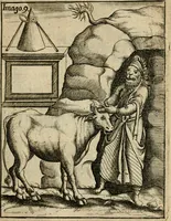 An illustration from Vincentii Chartarii Rhegiensis Imagines deorum, qui ab antiquis colebantur : unâ cum earum declaratione & historia in qua simulacra, ritus, caeremoniae magnaque ex parte veterum religio explicatur ... : hinc inde (1687)