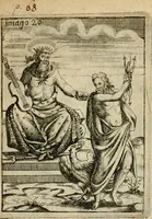 An illustration from Vincentii Chartarii Rhegiensis Imagines deorum, qui ab antiquis colebantur : unâ cum earum declaratione & historia in qua simulacra, ritus, caeremoniae magnaque ex parte veterum religio explicatur ... : hinc inde (1687)