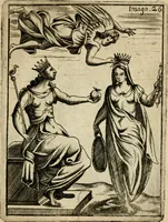 Picture 35 of 101 from Vincentii Chartarii Rhegiensis Imagines deorum, qui ab antiquis colebantur : unâ cum earum declaratione & historia in qua simulacra, ritus, caeremoniae magnaque ex parte veterum religio explicatur ... : hinc inde (1687), leaf 306