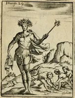 An illustration from Vincentii Chartarii Rhegiensis Imagines deorum, qui ab antiquis colebantur : unâ cum earum declaratione & historia in qua simulacra, ritus, caeremoniae magnaque ex parte veterum religio explicatur ... : hinc inde (1687)