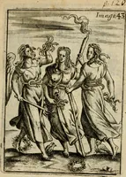An illustration from Vincentii Chartarii Rhegiensis Imagines deorum, qui ab antiquis colebantur : unâ cum earum declaratione & historia in qua simulacra, ritus, caeremoniae magnaque ex parte veterum religio explicatur ... : hinc inde (1687)