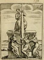 An illustration from Vincentii Chartarii Rhegiensis Imagines deorum, qui ab antiquis colebantur : unâ cum earum declaratione & historia in qua simulacra, ritus, caeremoniae magnaque ex parte veterum religio explicatur ... : hinc inde (1687)