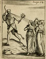 An illustration from Vincentii Chartarii Rhegiensis Imagines deorum, qui ab antiquis colebantur : unâ cum earum declaratione & historia in qua simulacra, ritus, caeremoniae magnaque ex parte veterum religio explicatur ... : hinc inde (1687)