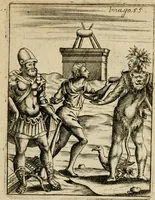 An illustration from Vincentii Chartarii Rhegiensis Imagines deorum, qui ab antiquis colebantur : unâ cum earum declaratione & historia in qua simulacra, ritus, caeremoniae magnaque ex parte veterum religio explicatur ... : hinc inde (1687)