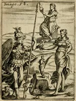 An illustration from Vincentii Chartarii Rhegiensis Imagines deorum, qui ab antiquis colebantur : unâ cum earum declaratione & historia in qua simulacra, ritus, caeremoniae magnaque ex parte veterum religio explicatur ... : hinc inde (1687)