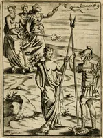 An illustration from Vincentii Chartarii Rhegiensis Imagines deorum, qui ab antiquis colebantur : unâ cum earum declaratione & historia in qua simulacra, ritus, caeremoniae magnaque ex parte veterum religio explicatur ... : hinc inde (1687)