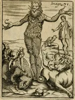 Picture 83 of 101 from Vincentii Chartarii Rhegiensis Imagines deorum, qui ab antiquis colebantur : unâ cum earum declaratione & historia in qua simulacra, ritus, caeremoniae magnaque ex parte veterum religio explicatur ... : hinc inde (1687), leaf 396